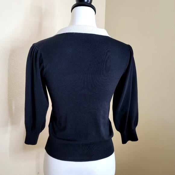 Zara Sweater Collared Crew Neck Sweater, Medium, NEW Business Casual - Picture 3 of 8